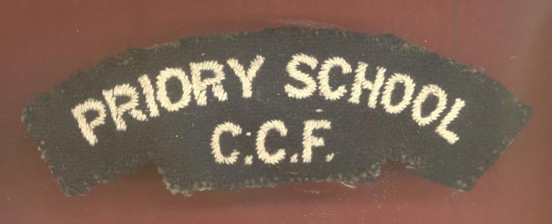 PRIORY SCHOOL / C.C.F. cloth shoulder title