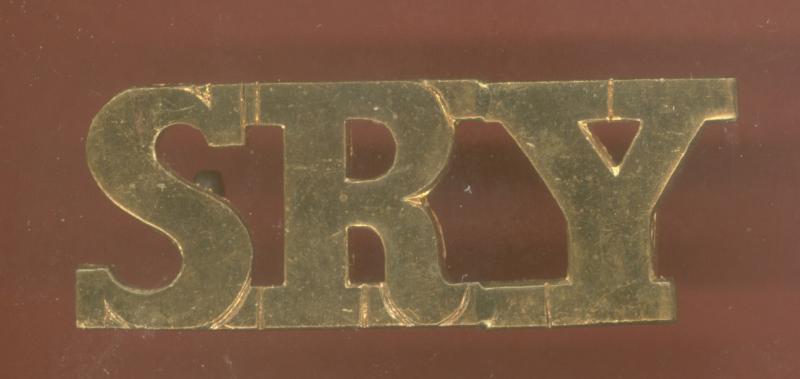 S R Y Sherwood Rangers Yeomanry shoulder title