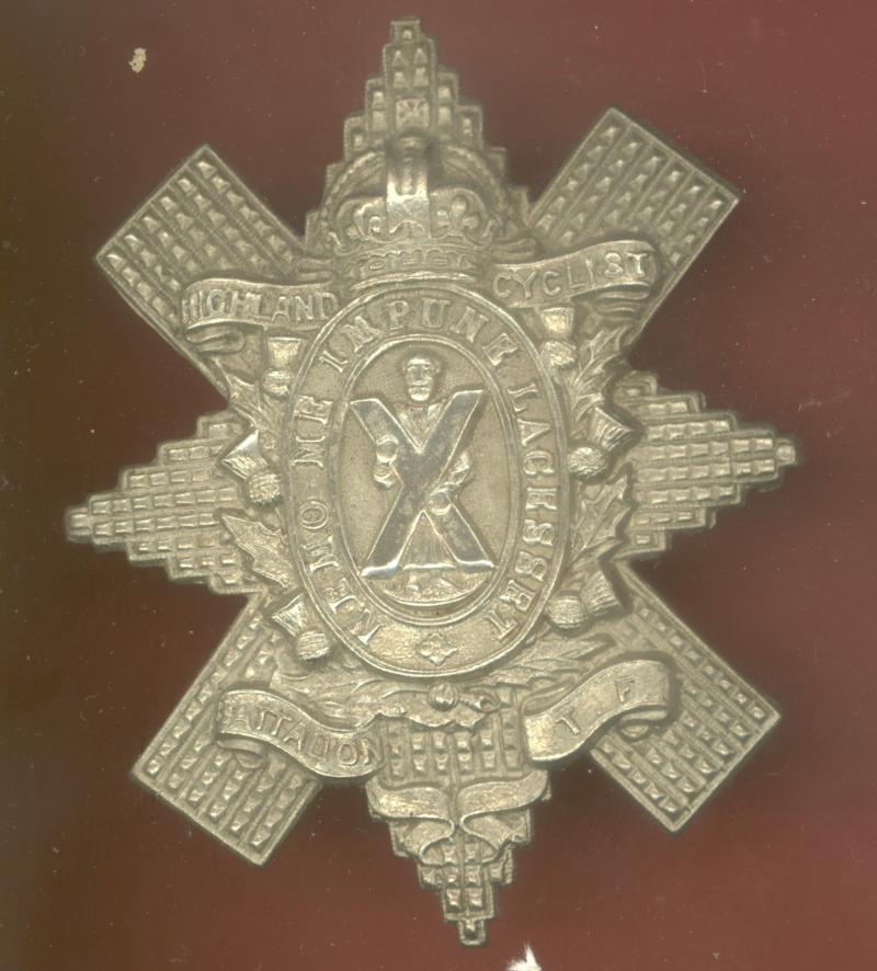 Scottish WW1 Highland Cyclist Battalion glengarry badge