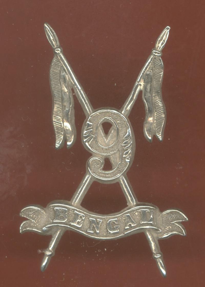 Indian Army 9th Bengal Lancers Victorian Officers head-dress badge