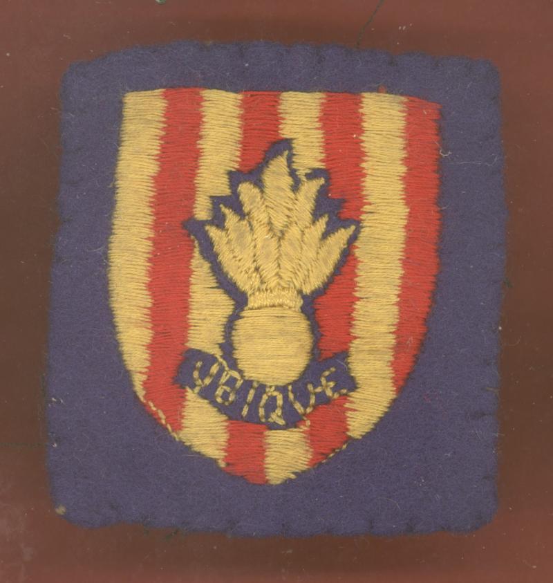 22nd Engineer Group Royal Engineers WW2 cloth formation sign