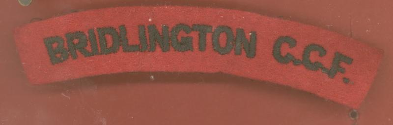 BRIDLINGTON  C.C.F. cloth shoulder title