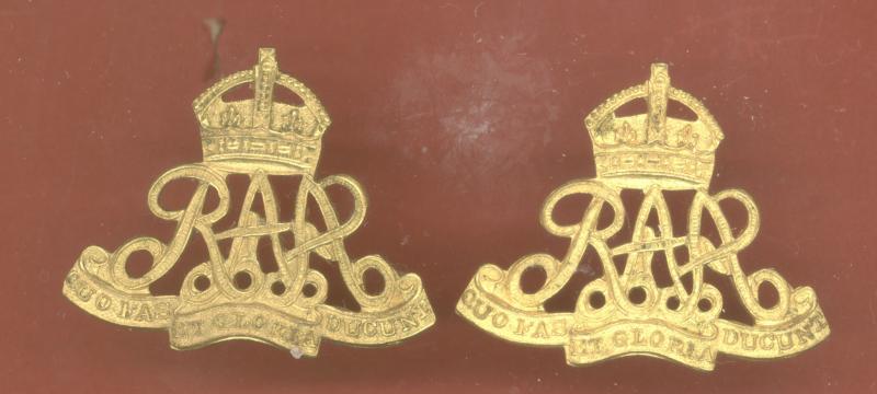 Australia Royal Artillery Collar Badges