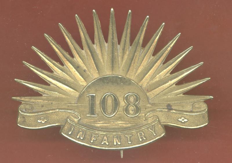 Indian Army. 108th Infantry WW1 pagri badge