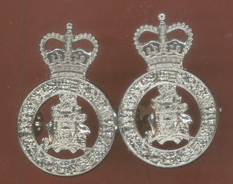 British Colonial Royal Bahamas Police EIIR collar badges