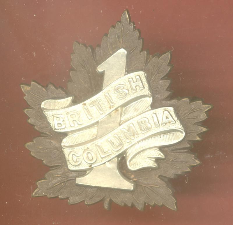 Canadian 7th Infantry Battalion 1st British Columbia WW1 CEF cap badge