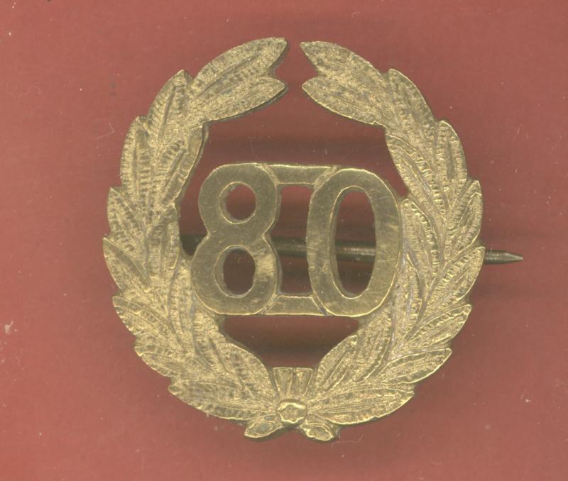 Indian Army 80th Carnatic Infantry WW1 pagri badge