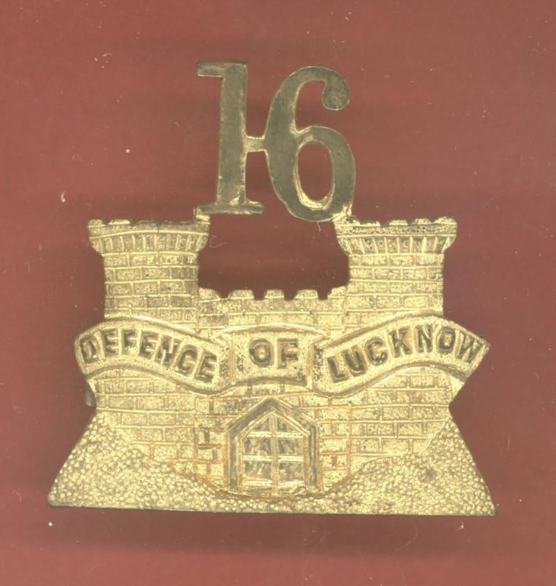 Indian Army; 16th Rajputs (Lucknow Regiment) WW1 Officer's Head-dress badge