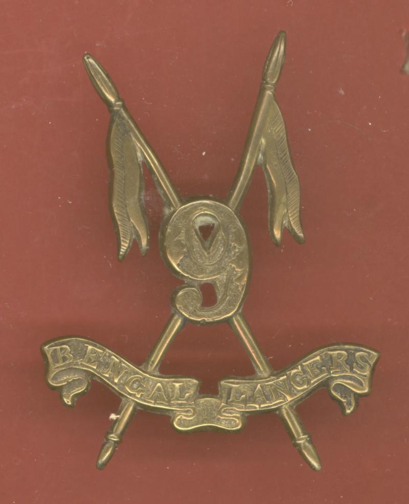 Indian Army 9th Bengal Lancers Victorian pagri badge