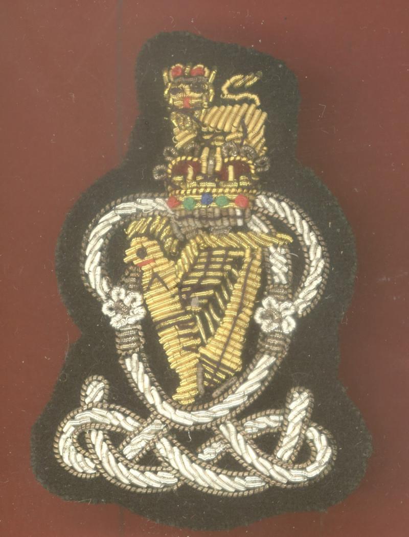 Queen's Royal Hussars Officer's bullion beret badge