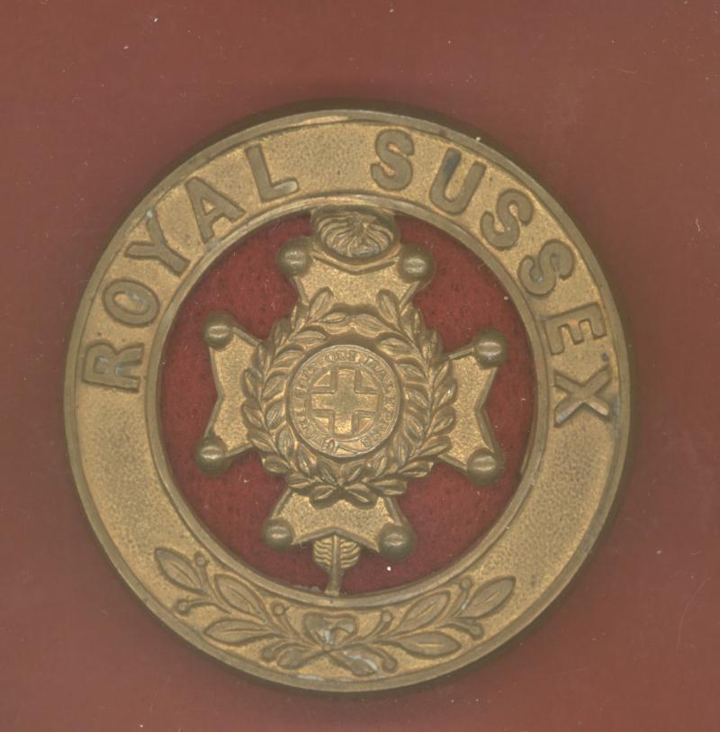 The Royal Sussex Regiment Victorian helmet plate centre