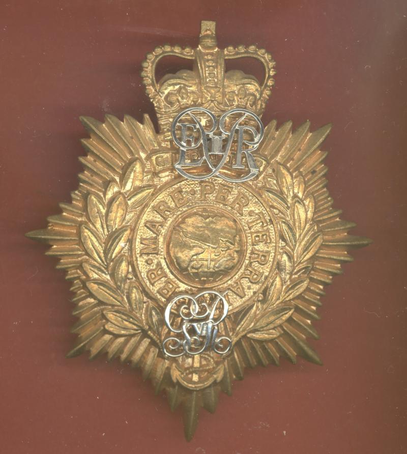 Royal Marine Portsmouth Division Band EIIR helmet plate