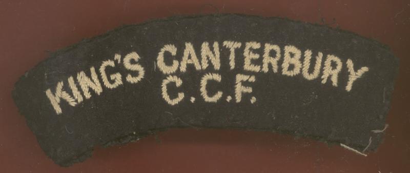 KING'S CANTERBURY / C.C.F. cloth shoulder title