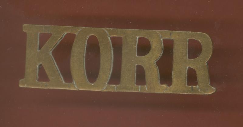 K.O.R.R. Norfolk Yeomanry King's Own Royal Regiment shoulder title