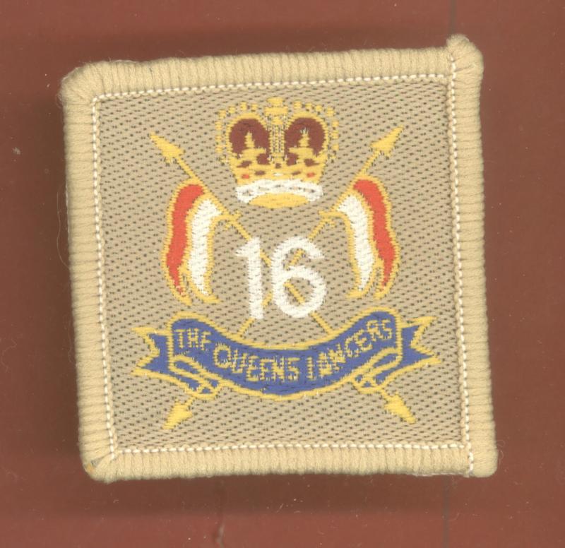 16th/5th Queen's Royal Lancers cloth beret badge