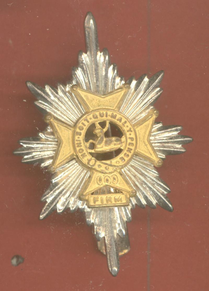 Worcestershire & Sherwood Foresters Regiment Officer's cap badge