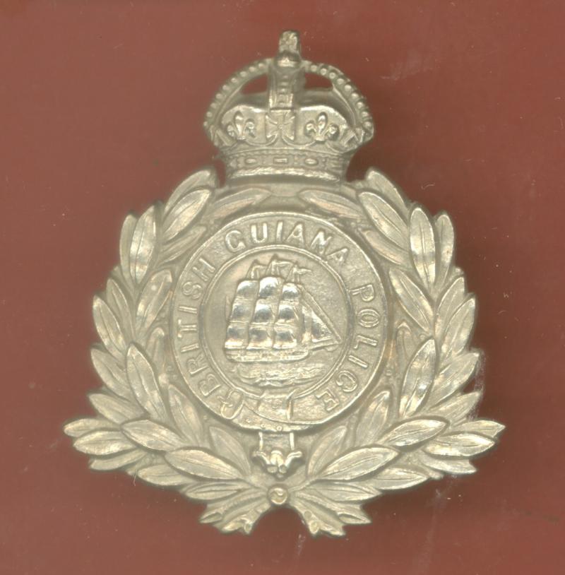 British Colonial British Guiana Police cap badge