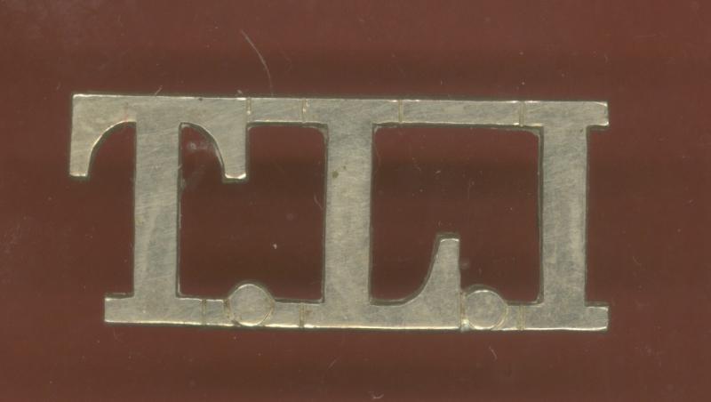 British Colonial T.L.I. Trinidad Light Infantry shoulder title