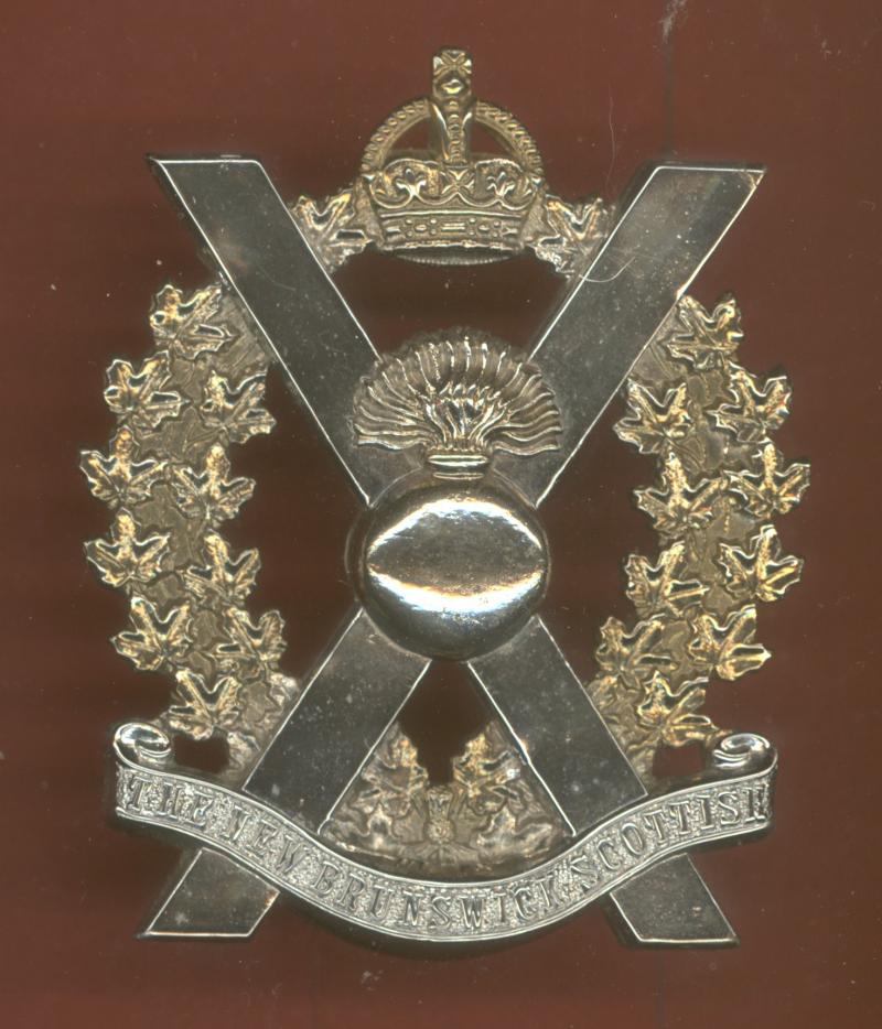 Canadian New Brunswick Scottish WW2 glengarry badge