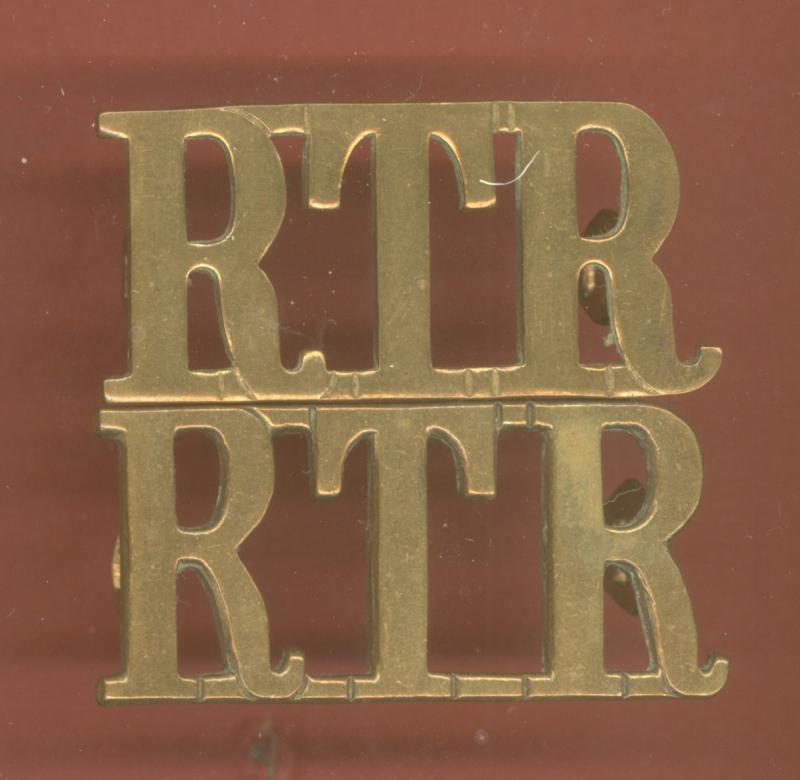 R T R Royal Tank Regiment shoulder titles