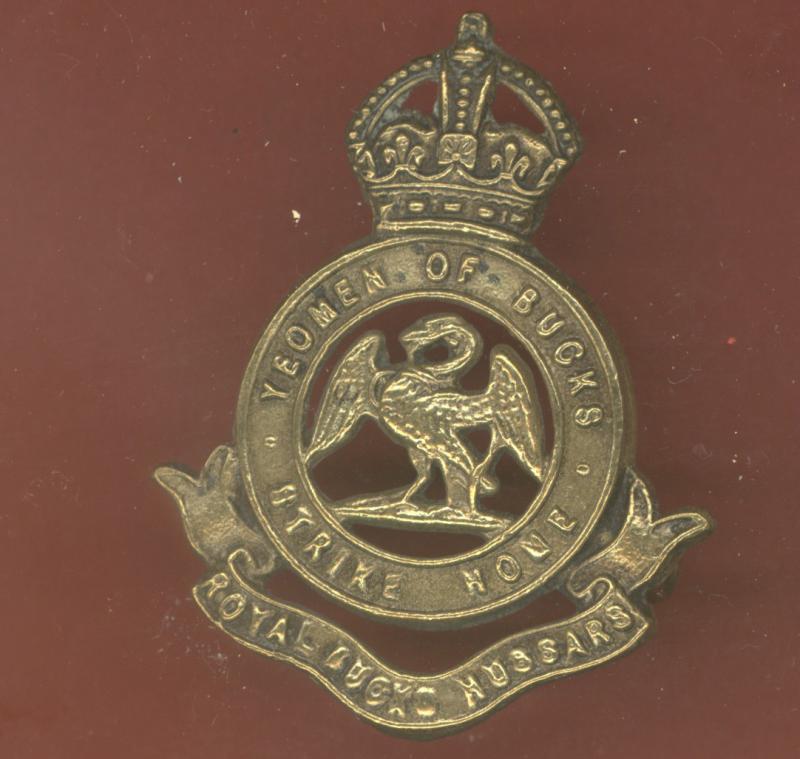 Royal Bucks Hussars OR's cap / collar badge