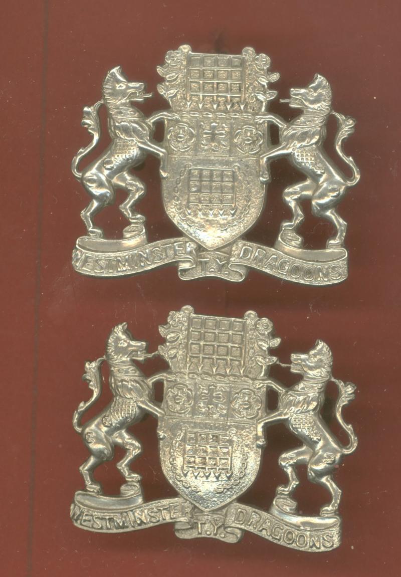 Westminster Dragoons OR's collar badges