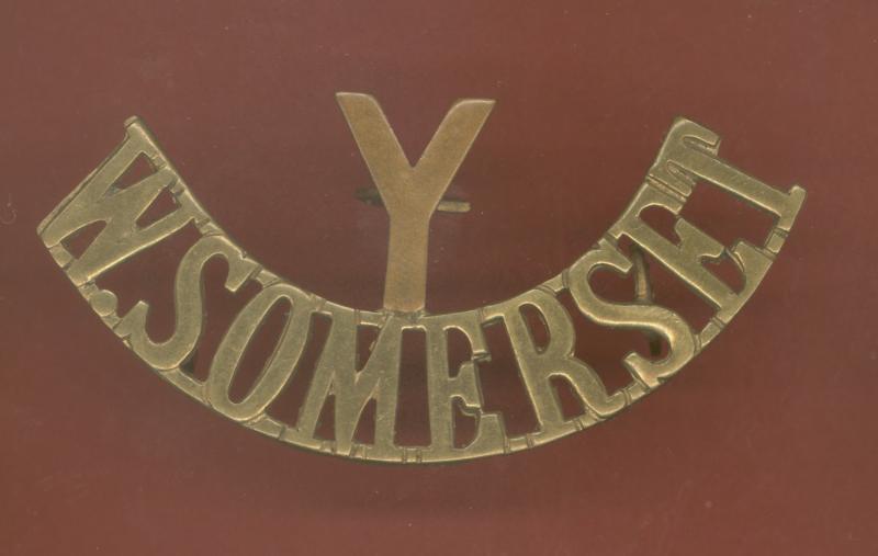 Y / W.SOMERSET West Somerset Yeomanry shoulder title