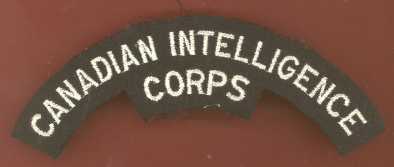 CANADIAN INTELLIGENCE / CORPS cloth shoulder title