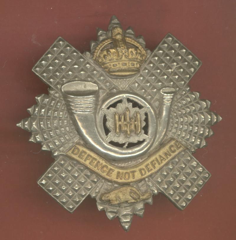 Canadian Highland Light Infantry of Canada Officer's WW2 glengarry badge