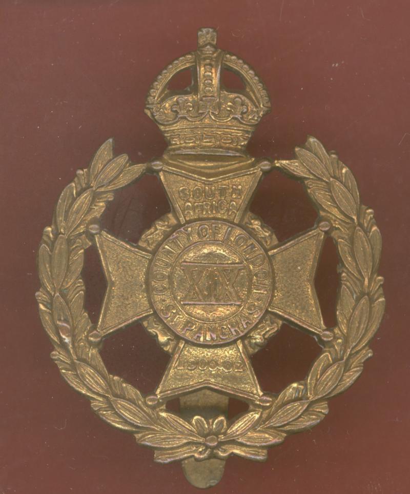 19th County of London Regt. St. Pancras Rifles OR's cap badge