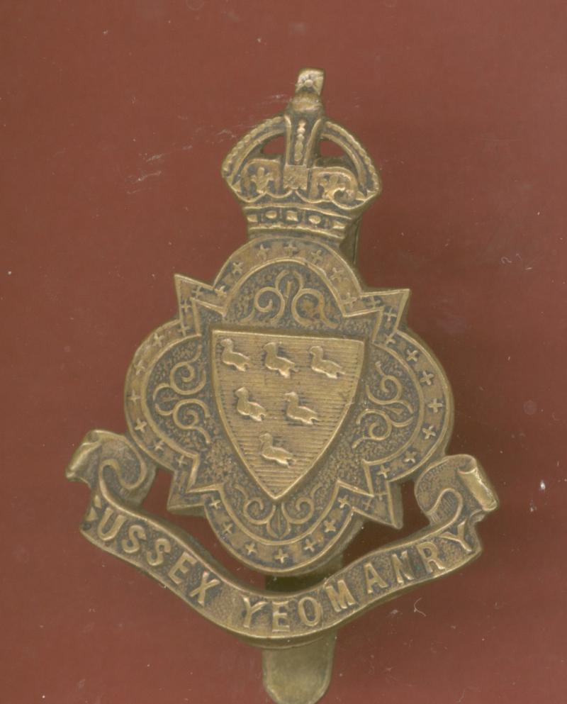 Sussex Yeomanry WW1 OR's cap badge