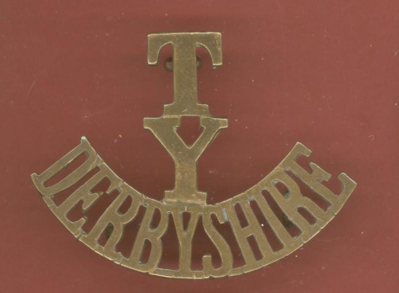 T / Y / DERBYSHIRE Derbyshire Yeomanry WW1 shoulder title