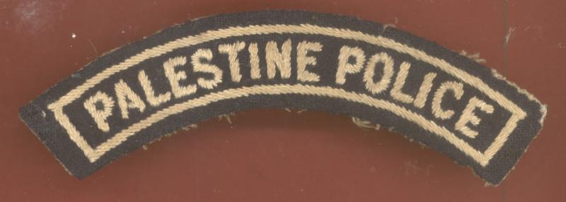 PALESTINE POLICE cloth shoulder title