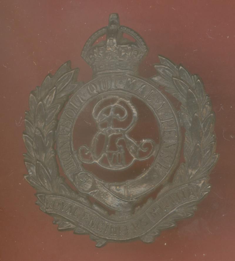 Royal Engineers EDVII Officer's OSD cap badge