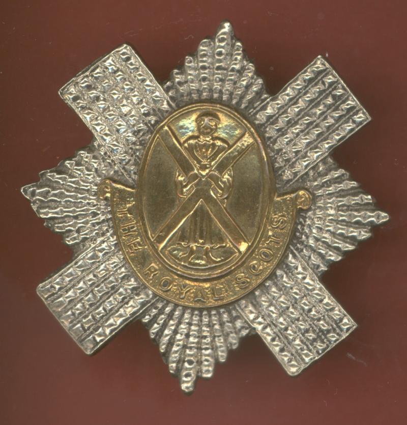 The Royal Scots Pipers glengarry badge