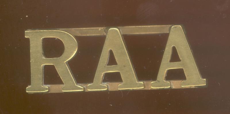 R.A.A. Royal Australian Artillery shoulder title