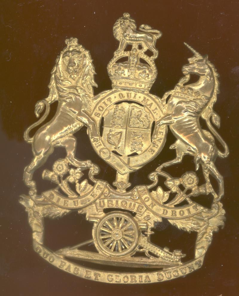 Royal Artillery Officer's  Edwardian helmet plate