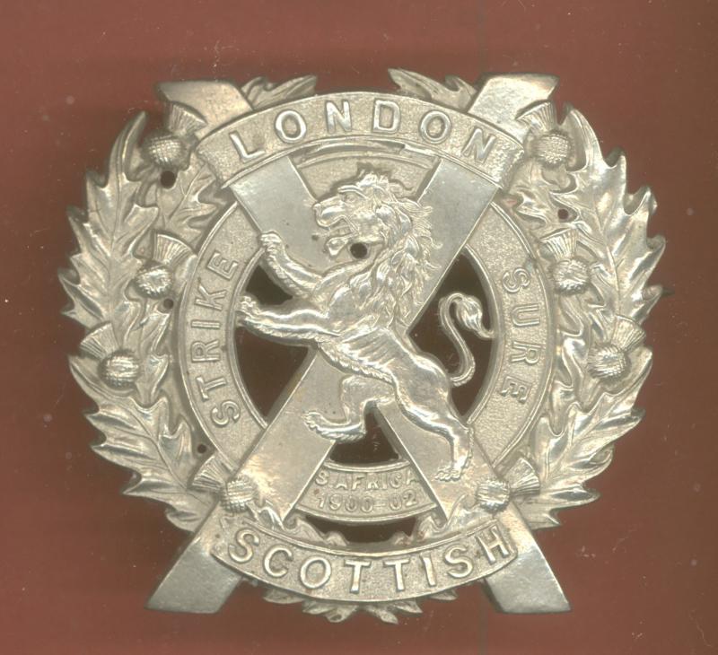 The London Scottish OR's glengarry badge