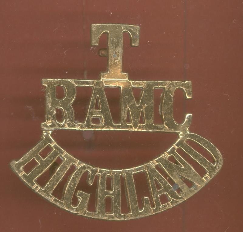 T / RAMC / HIGHLAND WW1 Officer's shoulder title