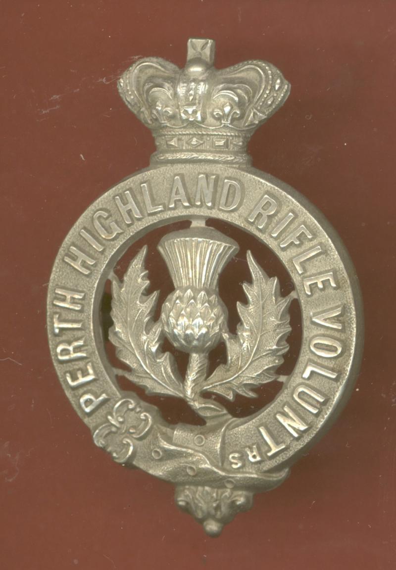 Scottish Perth Highland Rifle Volunteers Victorian glengarry badge