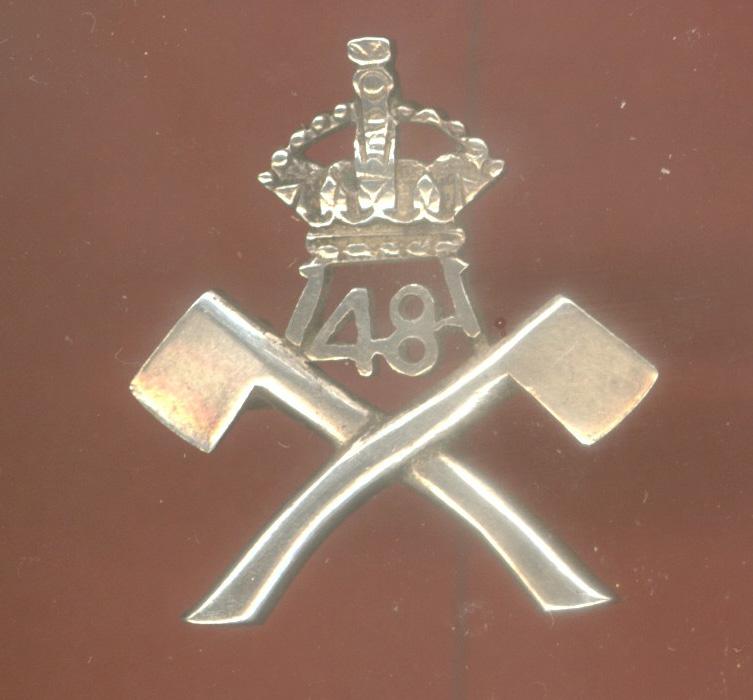 Indian Army 48th Pioneer Regiment. WW1 Officer's Field Service cap badge