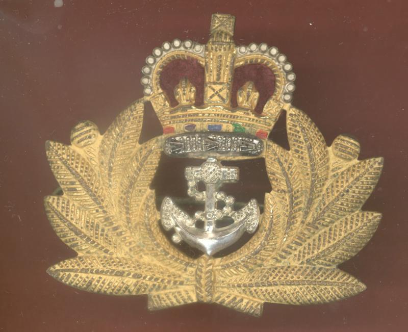 Royal Navy  Officer metal cap badge