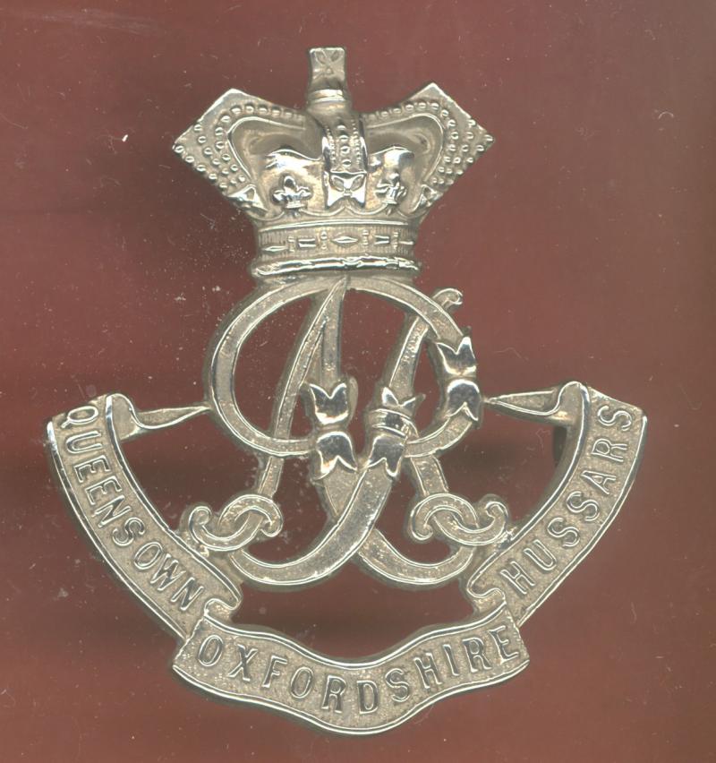 Queens Own Oxfordshire Hussars Officer's cap badge