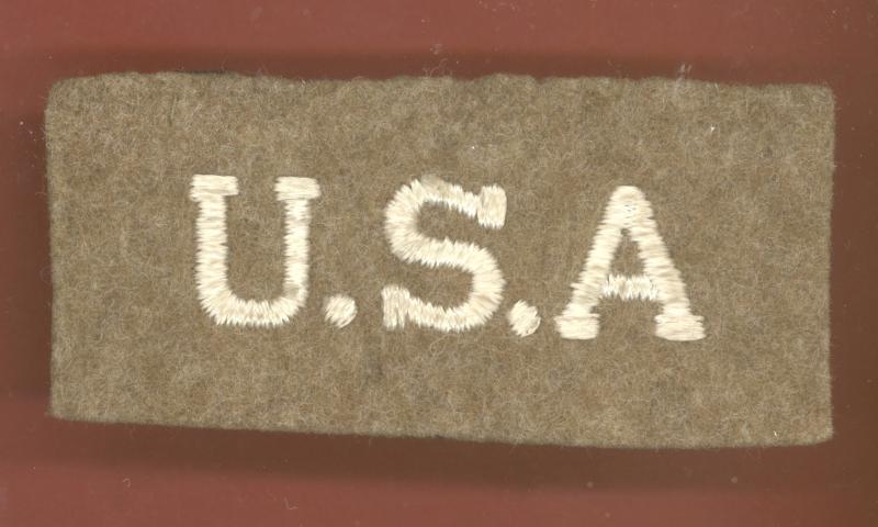 U.S.A. United States of America Volunteers WW2 cloth shoulder title