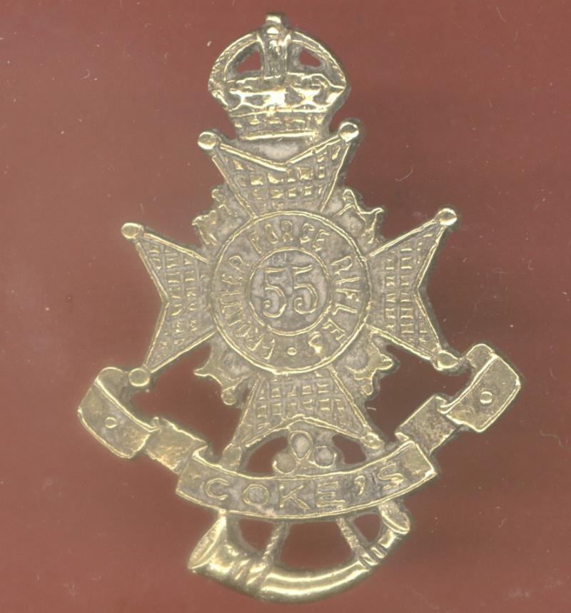 Indian Army 55th Coke's Rifles cap badge