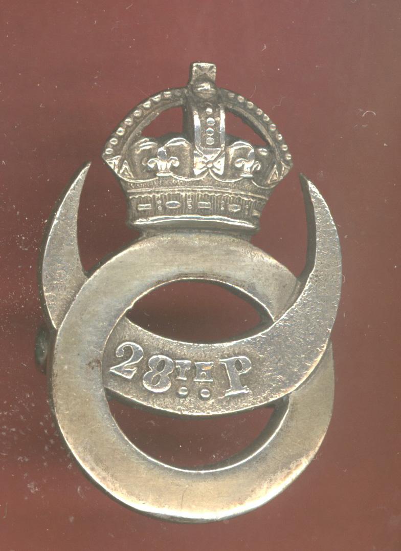 Indian Army 28th Punjabis Infantry WW1 Officers cap badge