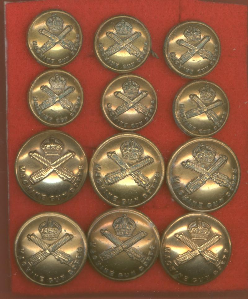 Machine Gun Corps WW1 Officer's buttons