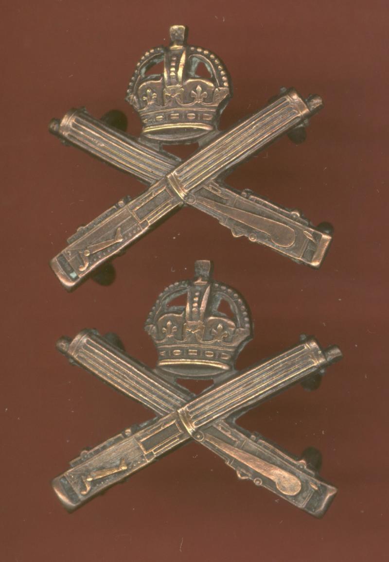 Machine Gun Corps WW1 Officer's OSD collar badges