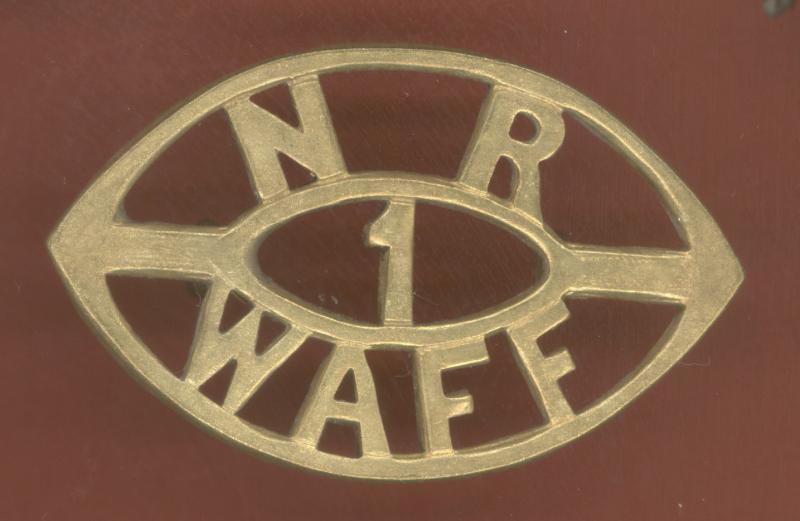 N.R. / 1 / W.A.F.F. West African Frontier Force WW1 shoulder title