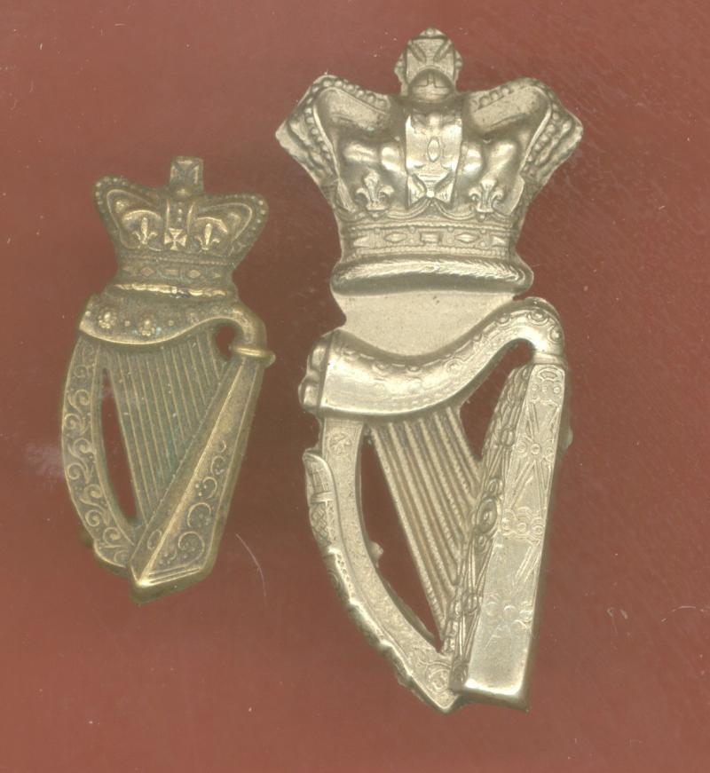 London Irish Rifles Victorian pouch & collar badge